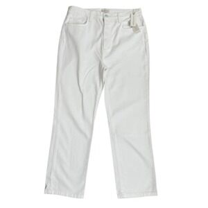 NEW Favorite Daughter Jeans Womens 31  The Vivi Ankle White High Rise Straight